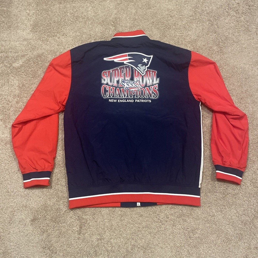 Mitchell & Ness Mens New England Patriots Throwback Collection Warm Up Jacket XL